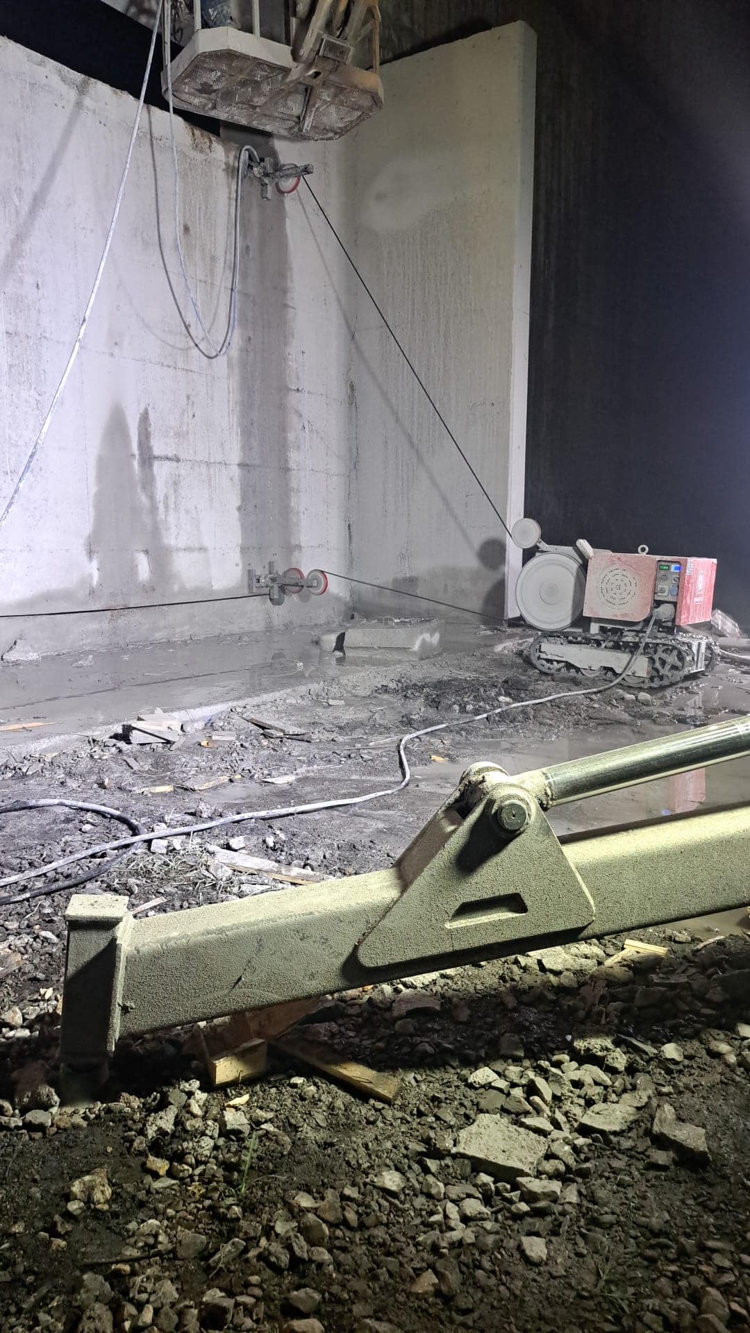 Beton kesme sonrası temiz yüzey
